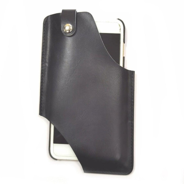Universal leather waist phone pouch - Black Size: L Black