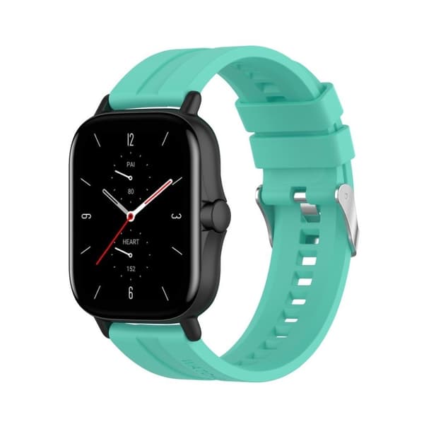 20mm silicone watchband for Amazfit GTS devices - Cyan Grön