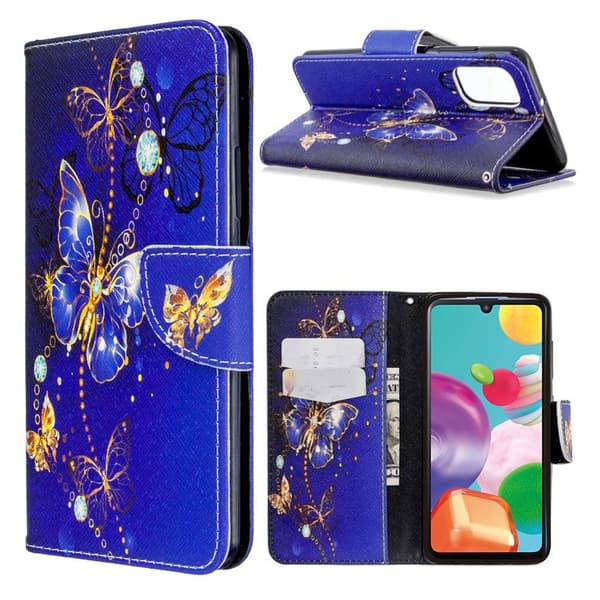 Wonderland Samsung Galaxy A41 Etui - Krystal Sommerfugle Multicolor