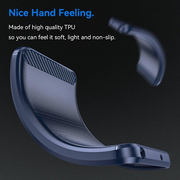 Carbon Flex Suojakotelo Xiaomi Redmi Note 12 Pro Plus - Sininen Blue