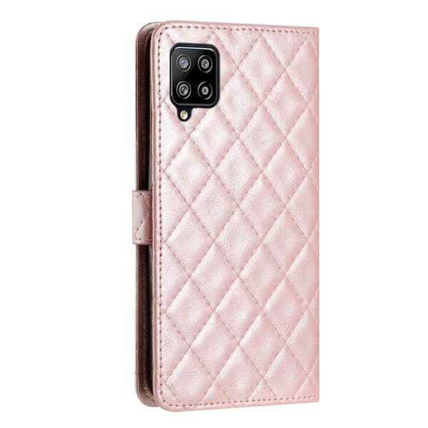 Funksjonelt rombe lommebokdeksel for Samsung Galaxy A42 5G - Rosa Pink