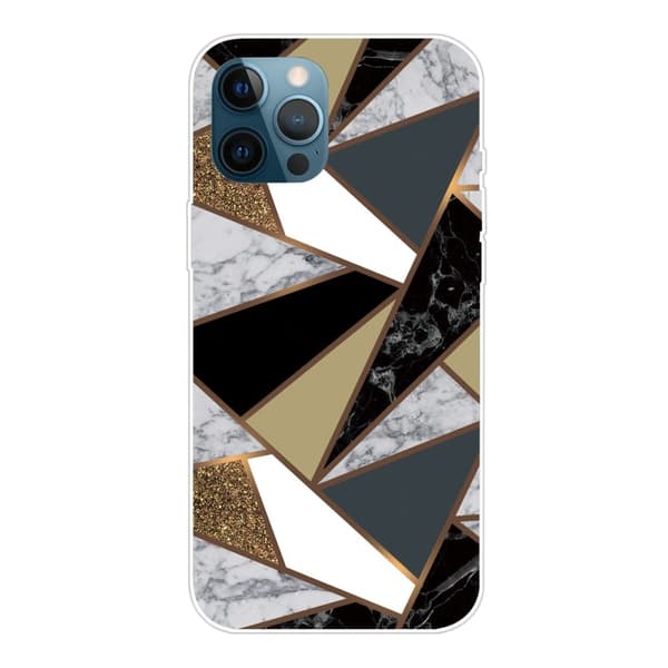 Marmordesign iPhone 14 Pro deksel - Jordiske Marmorfragmenter Multicolor