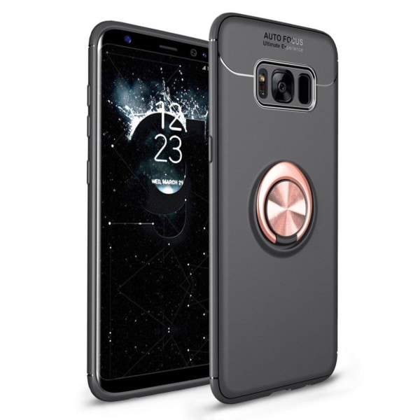 Ringo Samsung Galaxy S8 kuoret - Musta / Ruusukulta Pink