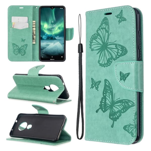 Butterfly Nokia 7.2 / 6.2 flip case - Grønn Green