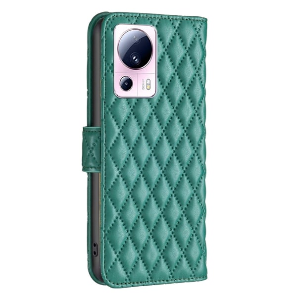 Matt Xiaomi 13 Lite / Xiaomi Civi 2 fodral med rombmönster - Grön Grön