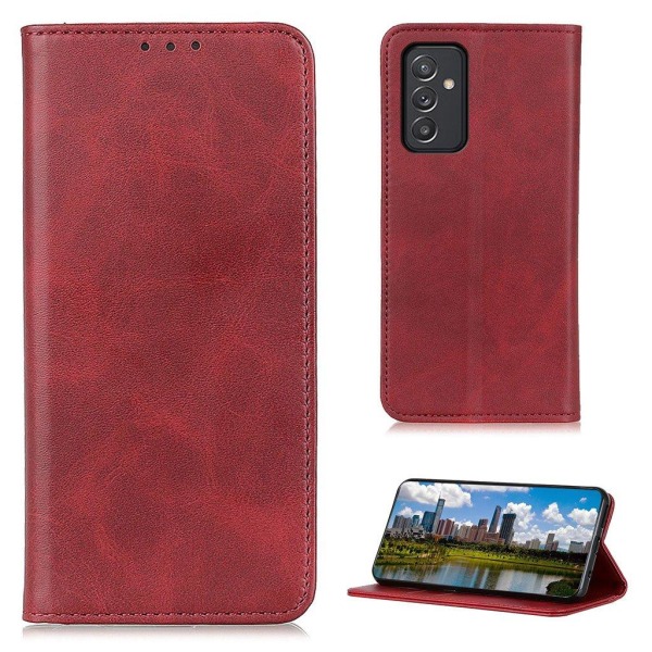 Wallet-style ægte Læder Flipcase til Samsung Galaxy A82 5G - Rød Red