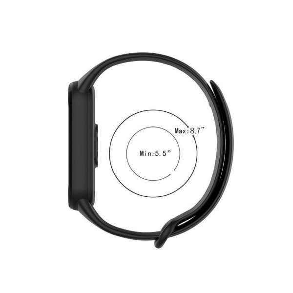 Xiaomi Mi Smart Band 6 / 5 glossy silicone watch band - Dark Blu Blå