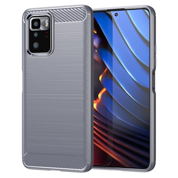 Carbon Flex Etui Xiaomi Poco X3 GT - Grå Silver grey