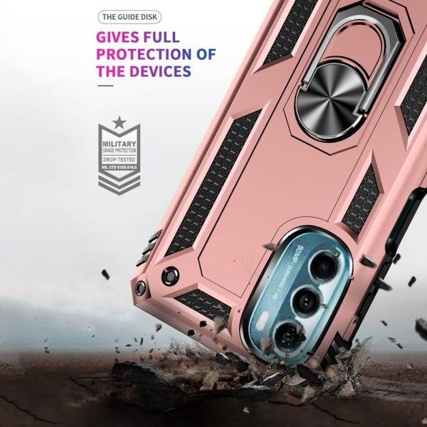 Bofink Combat Motorola Moto G (2022) Suojakotelo - Ruusukulta Pink