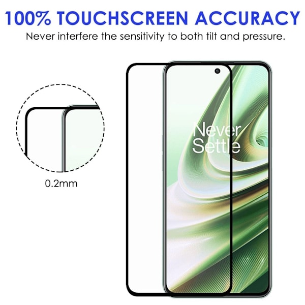 OnePlus 10R kosketusherkkä ja temperoitu suojalasi Transparent