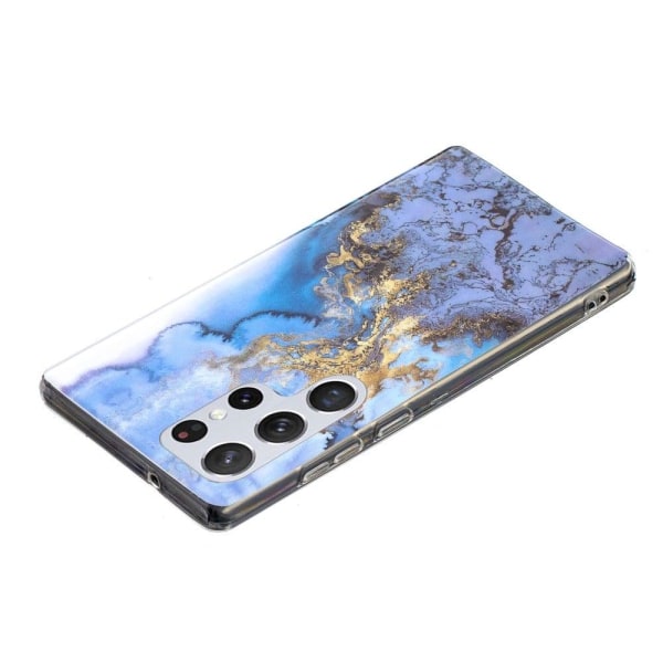 Marmormotiv Samsung Galaxy S22 Ultra skal - Havsvattenblå multifärg