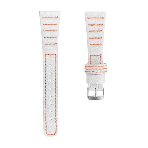 Pebble 2 / SE 2 / Time Round Large Urrem i ekte skinn - Hvit White