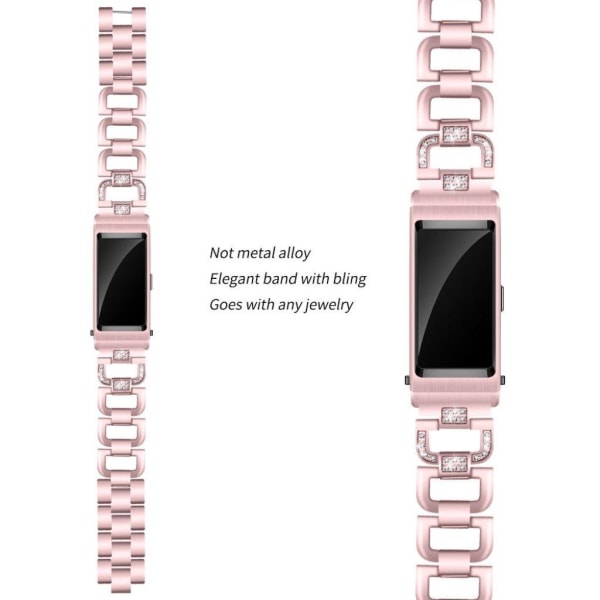 18mm Huawei TalkBand B5 D-Shape stainless steel watch band - Pin Rosa