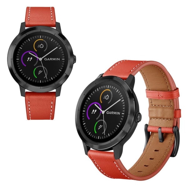 Garmin Vivoactive 3 / Vivomove HR aito nahkanauha - Punainen Red