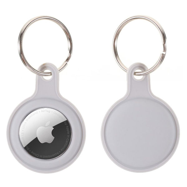 AirTags silikonisuojus avainrenkaalla - Harmaa Silver grey