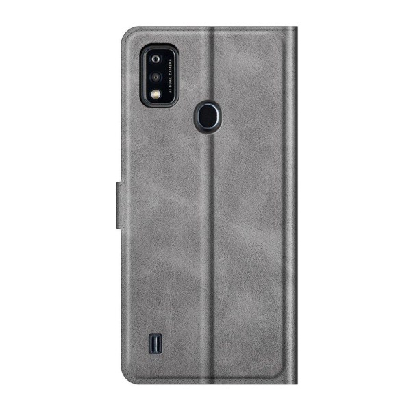 Lompakko Nahkakotelo For ZTE Blade A51 - Harmaa Silver grey