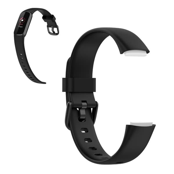 Fitbit Luxe ensfarget klokkerem i silikon - Svart / Størrelse: S Black