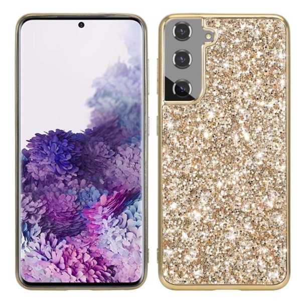 Glitter Samsung Galaxy S21 Etui - Guld Gold