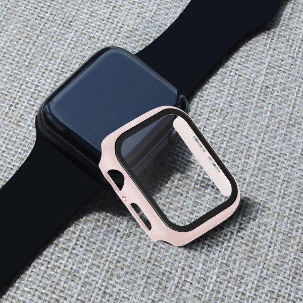 Apple Watch Series 5 44mm holdbar rubberized etui - Lyserød Pink