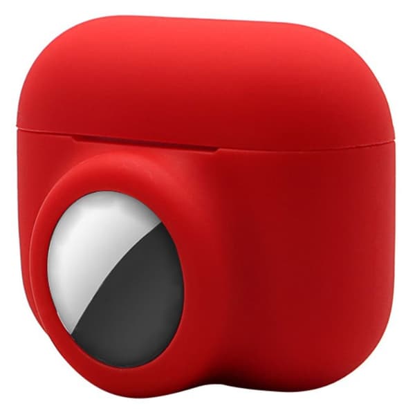 2-in-1 AirPods Pro / AirTags silikonikotelo - Punainen Red
