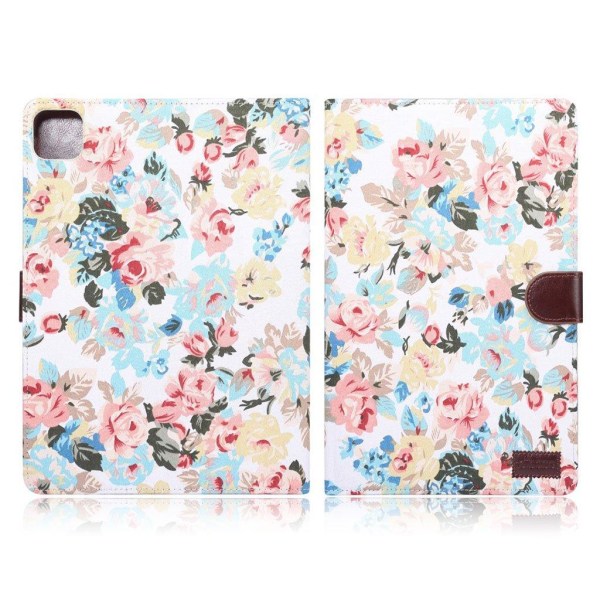 iPad Air (2020) flower cloth leather flip case - White White