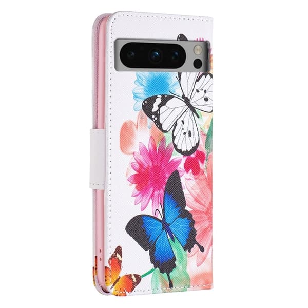 Wonderland Google Pixel 8 Pro Flip Etui - To Sommerfugle Pink