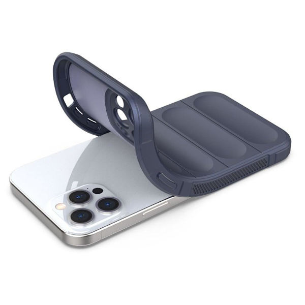 Blødt, grebsformet cover til iPhone 12 Pro Max - Mørkeblå Blue