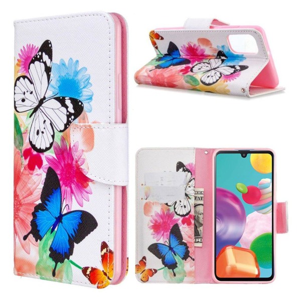 Wonderland Samsung Galaxy A41 Etui - Sommerfugle og Blomster Multicolor