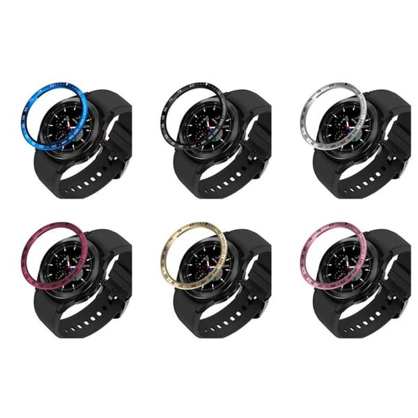 Samsung Galaxy Watch 4 Classic (46 mm) tachymeter-ring i rustfritt stål - Svart / Hvit Black