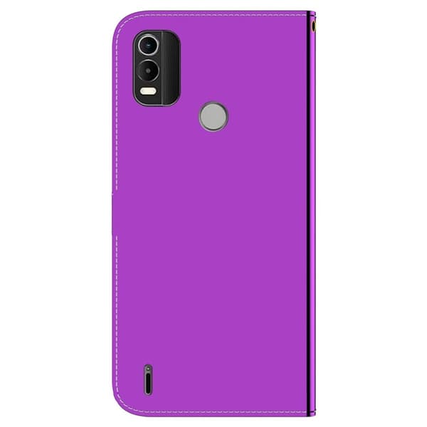 Mirror Nokia C21 Plus flip-etui - Lilla Purple