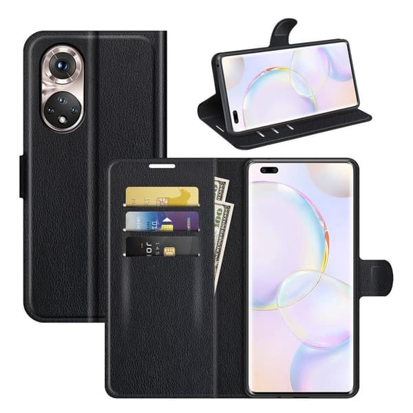 Classic Honor 50 Pro flip etui - Svart Black