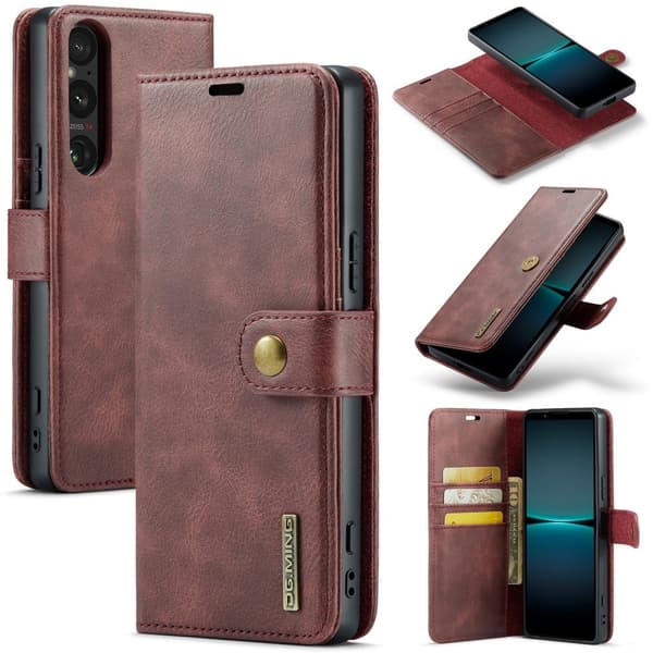 DG.MING Sony Xperia 1 VI 2-i-1 lommeboketui - Rød Red