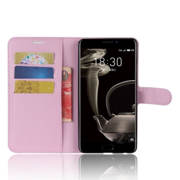 Meizu Pro 7 Plus Stilrent fodral i läder - Ljus rosa Lila