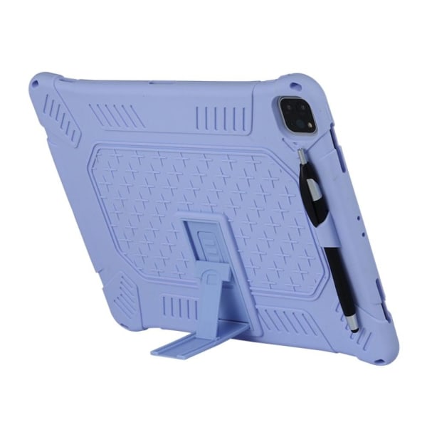 iPad Pro 12.9 (2021) / (2020) / (2018) silicone cover with strap Purple
