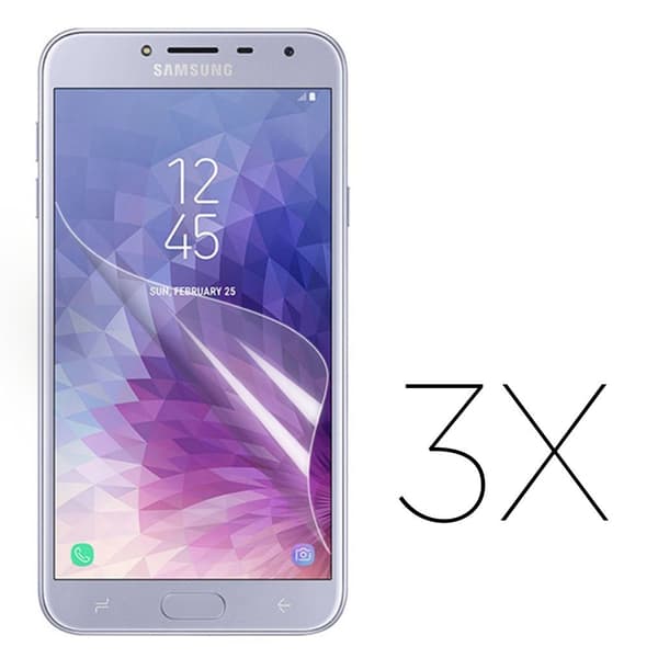 Ultraklar LCD-skjermbeskytter for Samsung Galaxy J4 (2018) - 3-Pack Transparent