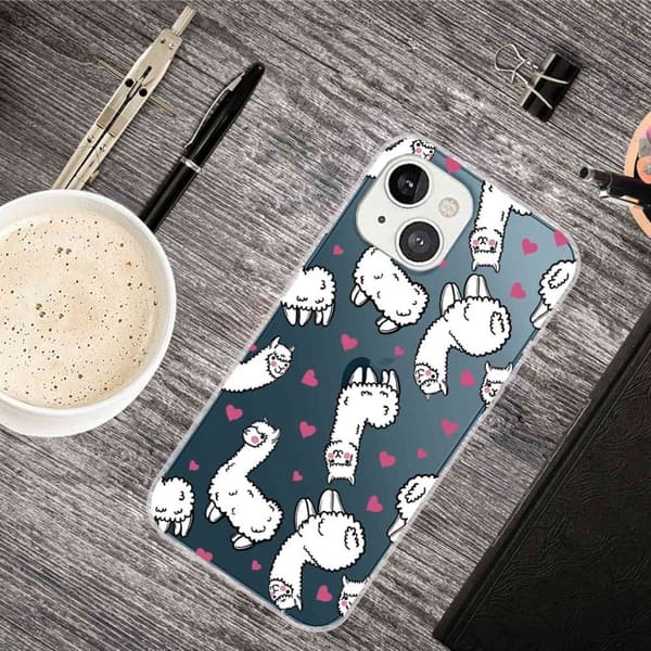 Deco iPhone 14 Plus deksel - Alpakka White