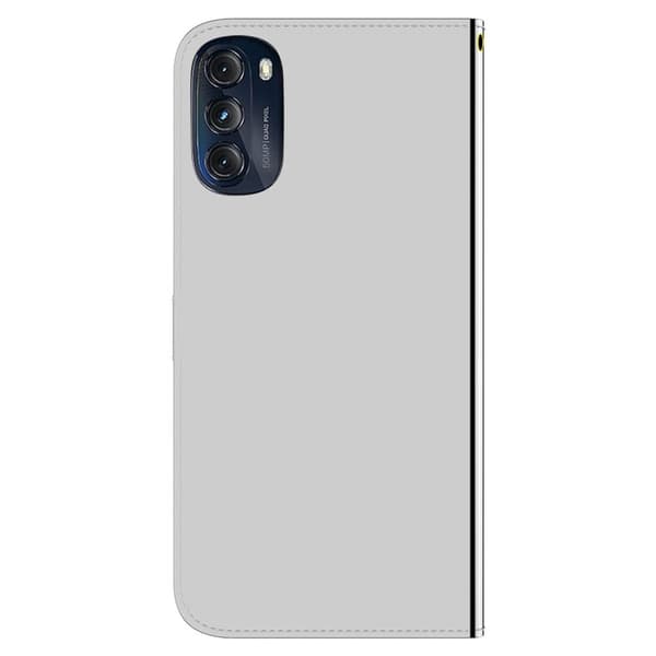 Mirror Motorola Moto G (2022) flip case - Hopea Silver grey