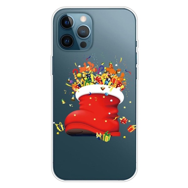 iPhone 14 Pro Funny Christmas Pattern Design Phone Case Soft Flexible Slim stødsikkert Anti-Fingerprint Cover - Julestrømpe Red