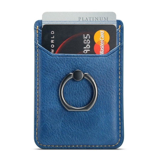 MUXMA Universal Cowhide leather card holder - Blue Blue