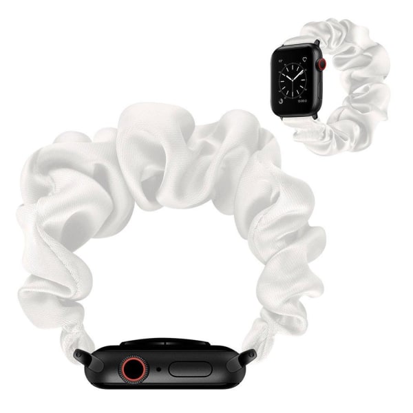 Apple Watch 40mm simple design elastic watch strap - White / Siz Vit