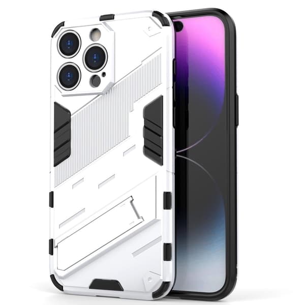 Stødsikker Hybrid Cover med A Moderne Touch til iPhone 15 Pro Max - Hvid White