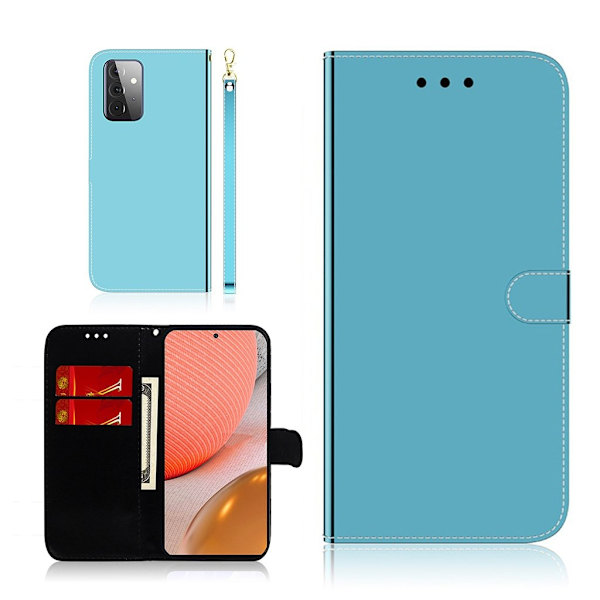 Mirror Samsung Galaxy A72 5G flip case - Sininen Blue