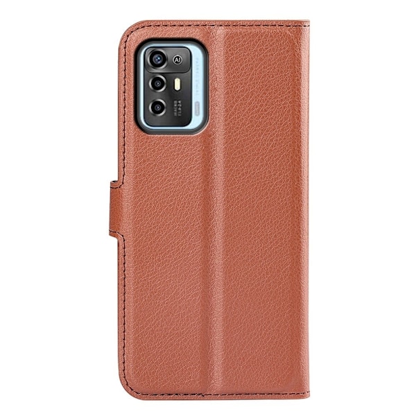 Klassisk ZTE Blade A72 Flip Etui - Brun Brown