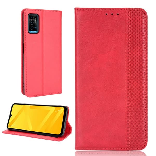 Bofink Vintage ZTE Blade A71 Nahkakotelo - Punainen Red