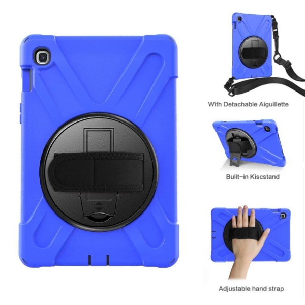 Samsung Galaxy Tab S5e 360 degree X-Shape silicone combo case - Blue