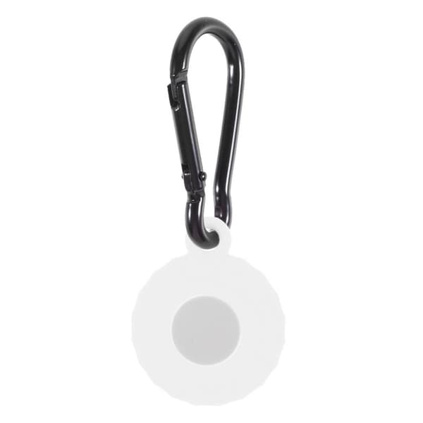 Silikonetui med nøkkelring for AirTags - Hvit White