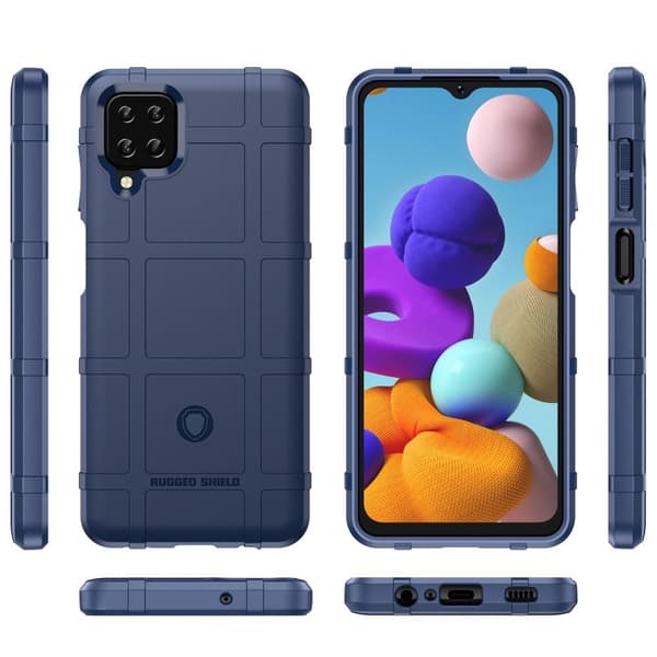 Rugged Shield Etui Samsung Galaxy A12 Nacho / A12 5g / M12 - Blå Blue