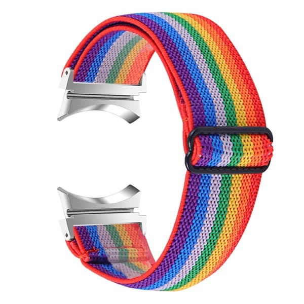 Elastisk urrem med cool mønster til Samsung Galaxy Watch 4 - Regnbue Multicolor