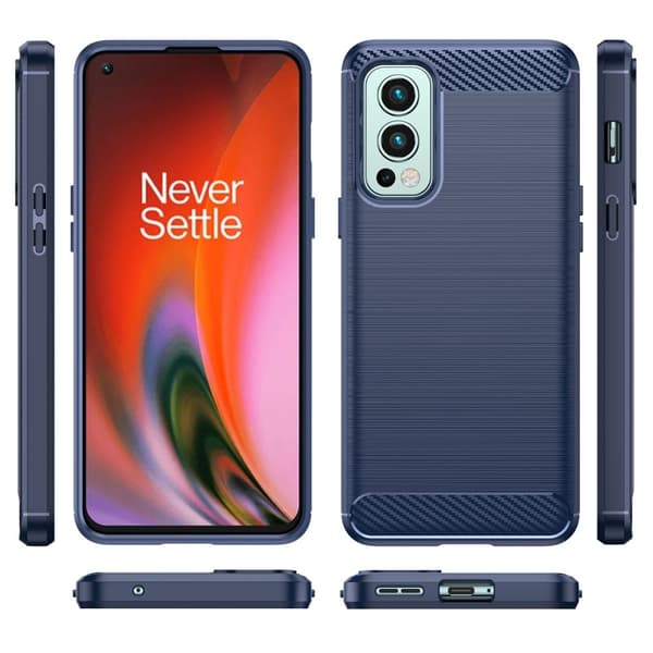 Carbon Flex Suojakotelo OnePlus Nord 2 5G - Sininen Blue