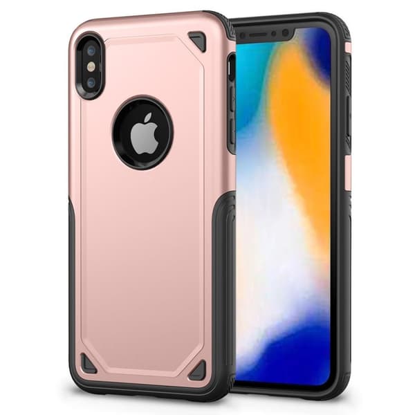 iPhone 9 beskyttelses deksel av hybrid materiale - Rødguld Multicolor